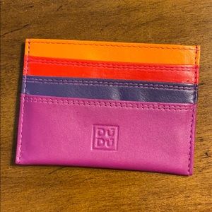 Multi colored card wallet